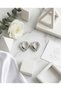Silver Color Stainless Steel Geometric Twisted Hoop Earrings - Tarnish Resistant Modern Minimalist Design - 3