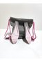 Pink Ear Gray Denim Fabric Children's Bag - 3