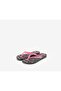 Women Printed Slipper, Black and Pink Neon