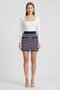 Women Knitted Mini Skirt, Multicolor - 2