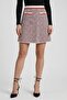 Women Knitted Mini Skirt, Multicolor