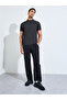 Men Black Quarter Zip Short Sleeve T-Shirt - 2
