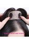 Human Hair Topper Clip in Hair Toupee for Women Mid Part Straight Wiglets Hairpieces for Mild Hair Loss Volume Cover Gray Hair (1B) - 4