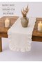 Cotton Linen Ruffled Runner, Beige Color, Decorative Bohemian Style 30X80 cm - 4