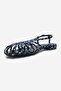 Liss Navy Blue White Polka Dot Women's Sandals - 6