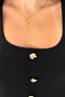 Women's Gold Button Detailed Strappy Peplum Blouse - 4