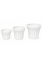 3-Piece Ceramic Plant Pot Set for Indoor & Outdoor Plants – Decorative Flower Planters with Modern Textured Design, Small, Medium & Large Sizes for Succulents, Herbs, Flowers & Home Dccor White