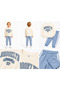 Boy's Seasonal Top and Bottom Set 100% Cotton - 2