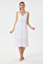White Italian Lace Midi Dress with Elastic Back and Straps, Sizes 38 - 42