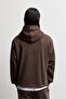 Kapüşonlu basic sweatshirt - 4