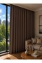 Dark Blackout Mink Blackout Background Curtain Sunlight-Proof Non-Pleated Single Wing Tulle Curtain - 2