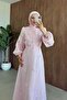Flower Evening Dress Pink - 4