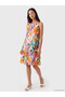I Zero Roba Collar Floral Ruffle Dress from Freezen Store