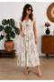 Patterned Viscose Fabric Relaxed Fit Bohemian Style Dress - 2
