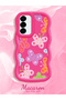 Samsung Galaxy A56 Compatible Case Camera Protector Red Silicone Couple Phone Case Butterfly Pattern - 2