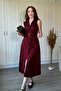 Polo Collar Belted Padded Midi Shirt Dress - 5
