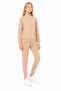Girl's Cotton Stand Collar Tracksuit Set Beige-26112 - 2