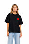Unisex Women's Men's Bape Ape Heart Logo Front Printed Oversized Thick Fabric Relaxed Fit T-Shirt - 2