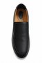 Men's Black Leather Casual Shoes Laceless Comfort Flexible Sole Casual Classic Model