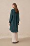 Green-Comfortable Fit Long 100% Linen Shirt - 3