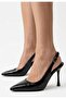 Flar Black Patent Leather Heeled Shoes - 3