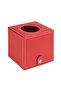 Napkin Holder, Boutique Tissue Box, Tissue Paper Storage Box, Vegan Leather, 13*13*13 Cm. Red - 2