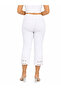 Plus Size Elastic Waist Lycra Tube Leg Embroidery Detailed Thin Viscose Women's Leggings - 5