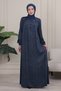Shirt Roba Front Buttoned Embossed Patterned Dress Hijab Dress Mother's Dress Prayer Dress - 3