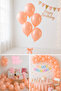 10Pcs Salmon Macaron Pastel Balloon Peach Coral Powder Pink - 3