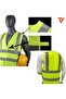 High-Visibility Safety Jacket Pack of 10 with Reflective Strips - 5