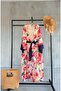 Patterned Waist-Tied Long Kimono with Starfish Detail 0126