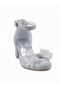 Girls' Silver-Silvery Decorated Buckle Shiny Comfortable Heels Stylish Dressy Shoes - 5
