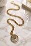 Figured Anti-Tarnish Steel Adjustable Chain Luxury Necklace - 2