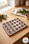 Silicone Chocolate Cookie Mold with Santa Claus, Deer and Gingerbread Man Figures, 24 Cavities, Christmas
