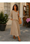 Timeless Elegance - Women's Off-The-Shoulder Loose Blouse and Strap Dress Two-Piece Set - 2