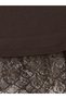 Vizyon New Season Brown Crew Neck Women's T-Shirt with Lace Detail - 8