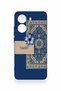 Poco X7 Pro Compatible Blue Ethnic Carpet Pattern Silicone Case - 4