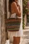 Braided and Wicker Tres Rope Jute Rope Colorful Beach Bag Jute Handle Bag Wicker - 2