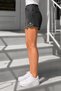 Women's Black Snow Wash High Waist Beach Embroidered Casual Denim Shortsn (New Season)(2026) - 2