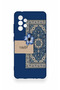 Samsung A52 Compatible Blue Ethnic Carpet Patterned Silicone Case - 3