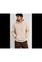 Sweatshirt with Hood, Soft Textured, 3-Stripes, Beige