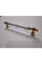 Gold Plated Luxury Heavy Metal Legs with Porcelain Body Furniture Cabinet Handle Arya Porcelain Model 128 mm & 160 mm Sizes Available White-Black - 4