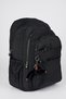 Unisex Black Waterproof Crinkle Fabric Backpack School Bag Travel Laptop Bag