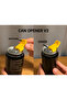 Can and Bottle Opener and Lid Lifter 2-in-1 – Ergonomic Cola & Energy Drink Opener with Keychain