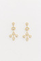Gold Color Zircon Stone Dangle Steel Women's Earrings |   Stylish and Elegant Daily & Special Occasion Earrings - 2