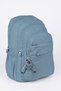 Unisex Turquoise Waterproof Crinkle Fabric Backpack School Bag Travel Laptop Bag