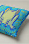 Blue Green Long-Legged Frog Patterned Throw Pillow Cover 249 – Funky Frog Design 45X45 cm - 3