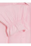 Pink Plus Size Poplin Women's Shirt - 3