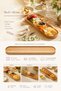 Wooden Long Rectangular Presentation Plate - Kayık Cheese and Fruit Presentation Tray - Organizer - Solid Beech (45cm) - 8