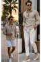 Krem Regular fit müslin gömlek - 2